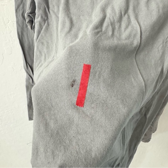 Frank & Eileen Gray Large Assymetrical Hem Line Lightweight Long Sleeve Cotton - Picture 6 of 8